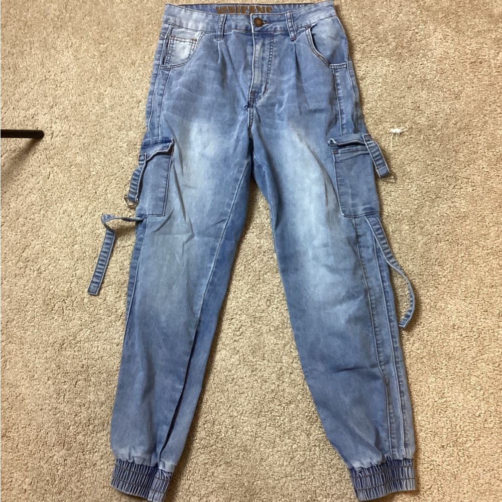 Blue cargo jagging